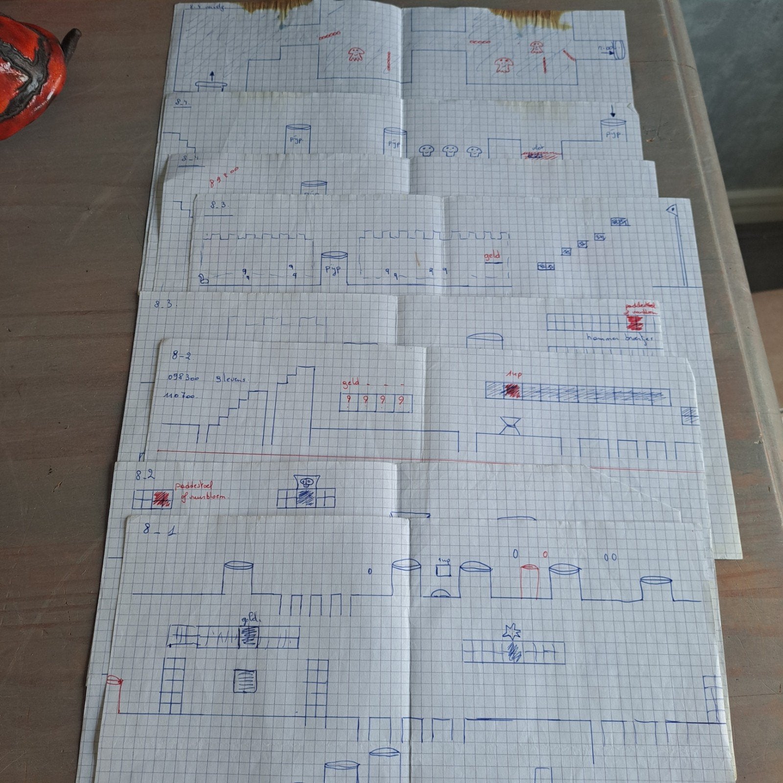 Handgetekende Super Mario Bros gids uit 80/90, Ophalen of Verzenden, Zo goed als nieuw, Vanaf 3 jaar