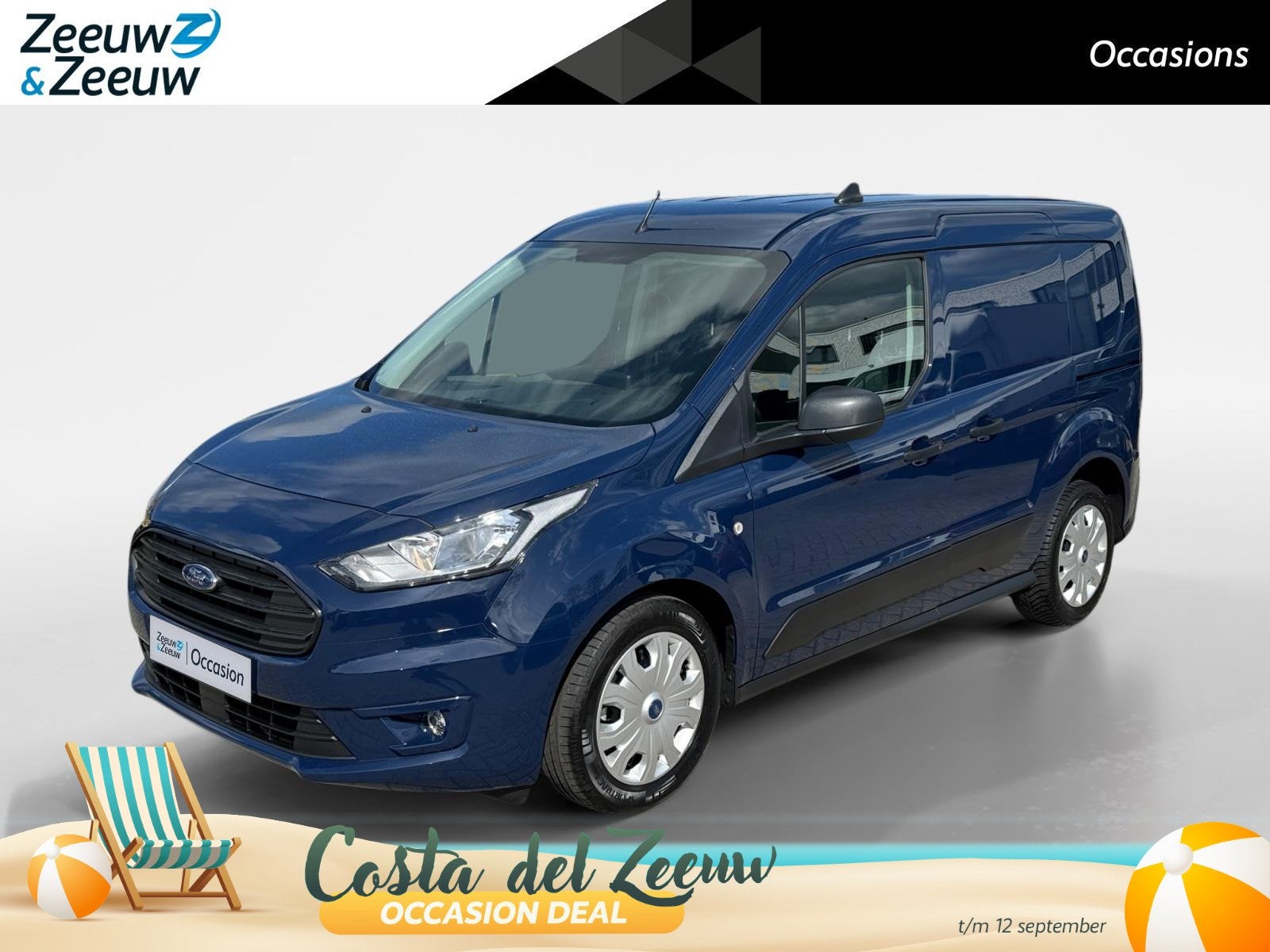 Ford Transit Connect 1.5 EcoBlue L1 Trend 100 pk | 2x schuif, Auto's, Voorwielaandrijving, 1390 kg, Gebruikt, Blauw