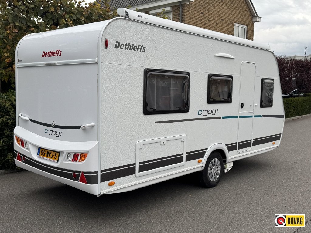 Dethleffs C'Joy 460 LE verkocht, Caravans en Kamperen, Dwarsbed, Standaardzit, Bedrijf, Dethleffs