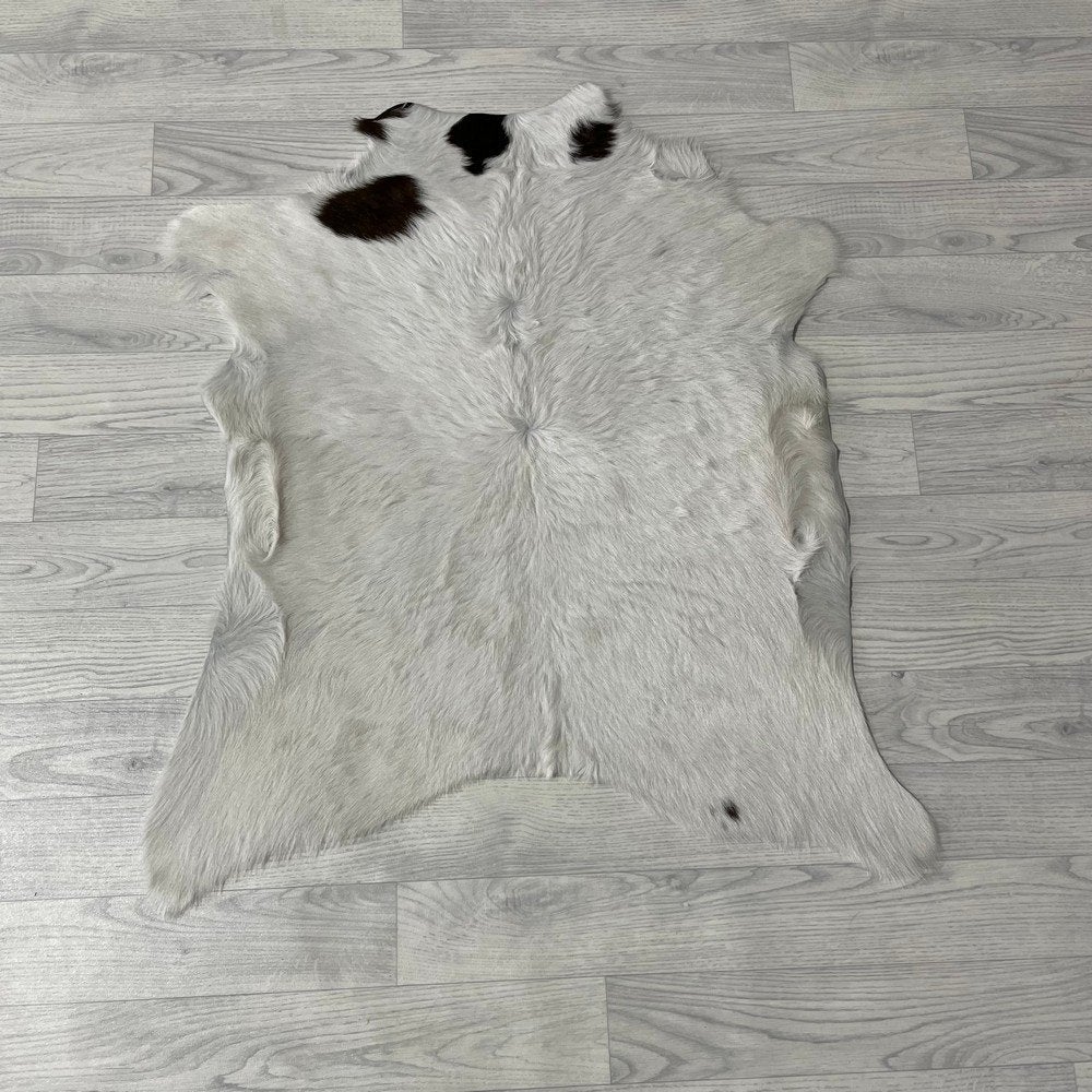 Kalfshuid bruin wit 95x80cm #180 | Lederstore, Huis en Inrichting, Nieuw, Overige vormen, Bruin, 50 tot 100 cm
