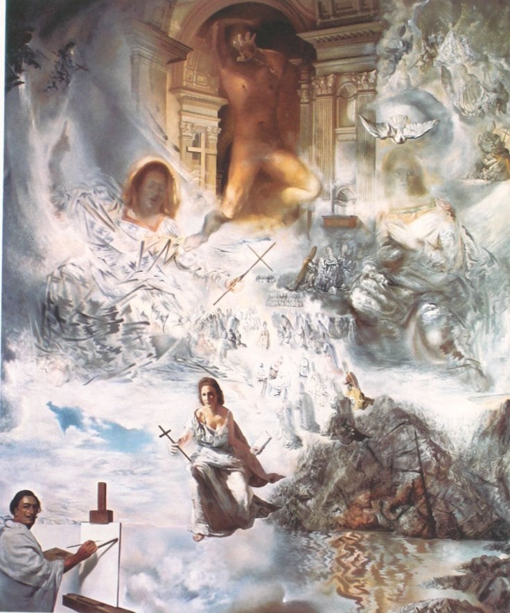 Salvador Dali(1904)Lithografie "Eucumenical Council" Ges Gen, Antiek en Kunst, Personages en Fantasiefiguren, Ophalen of Verzenden