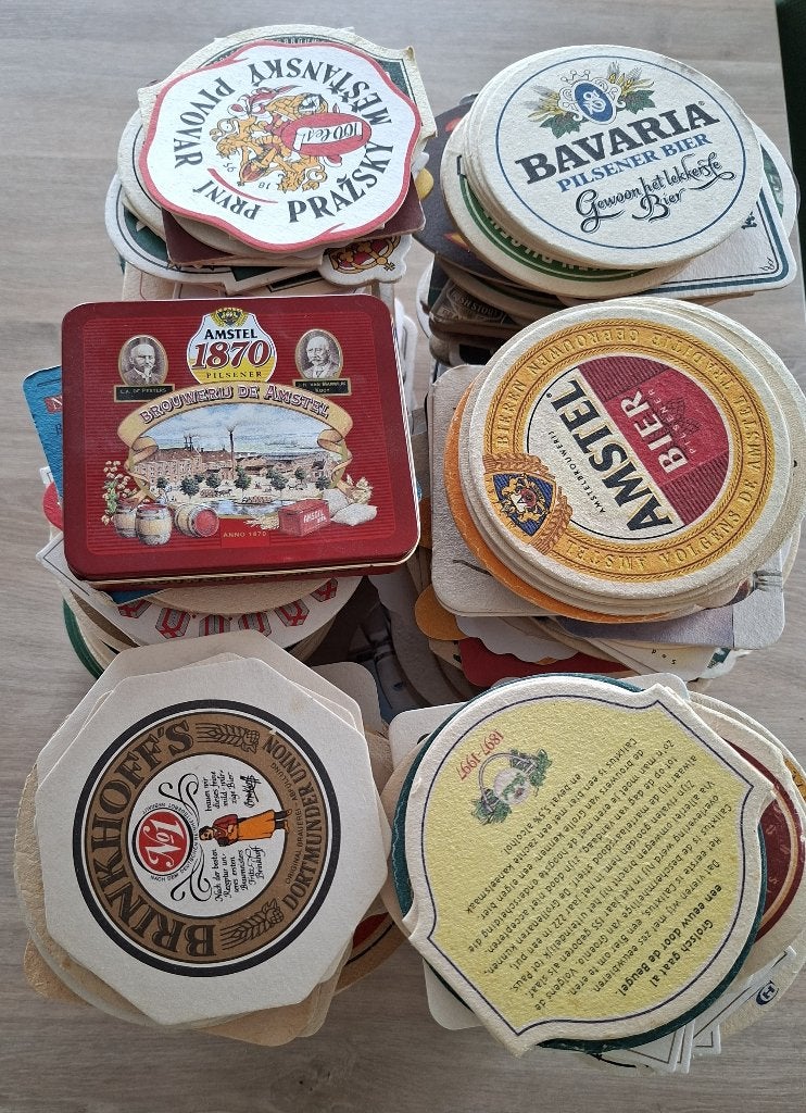 Ca. 600 bierviltjes, meeste uit Nederland, Verzamelen, Ophalen of Verzenden, Gebruikt, Viltje(s), Overige merken