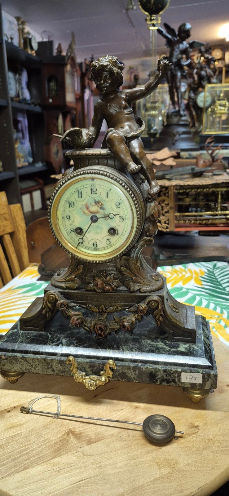 Franse pendule met putty 150 euro, Antiek en Kunst, Antiek | Klokken, Ophalen