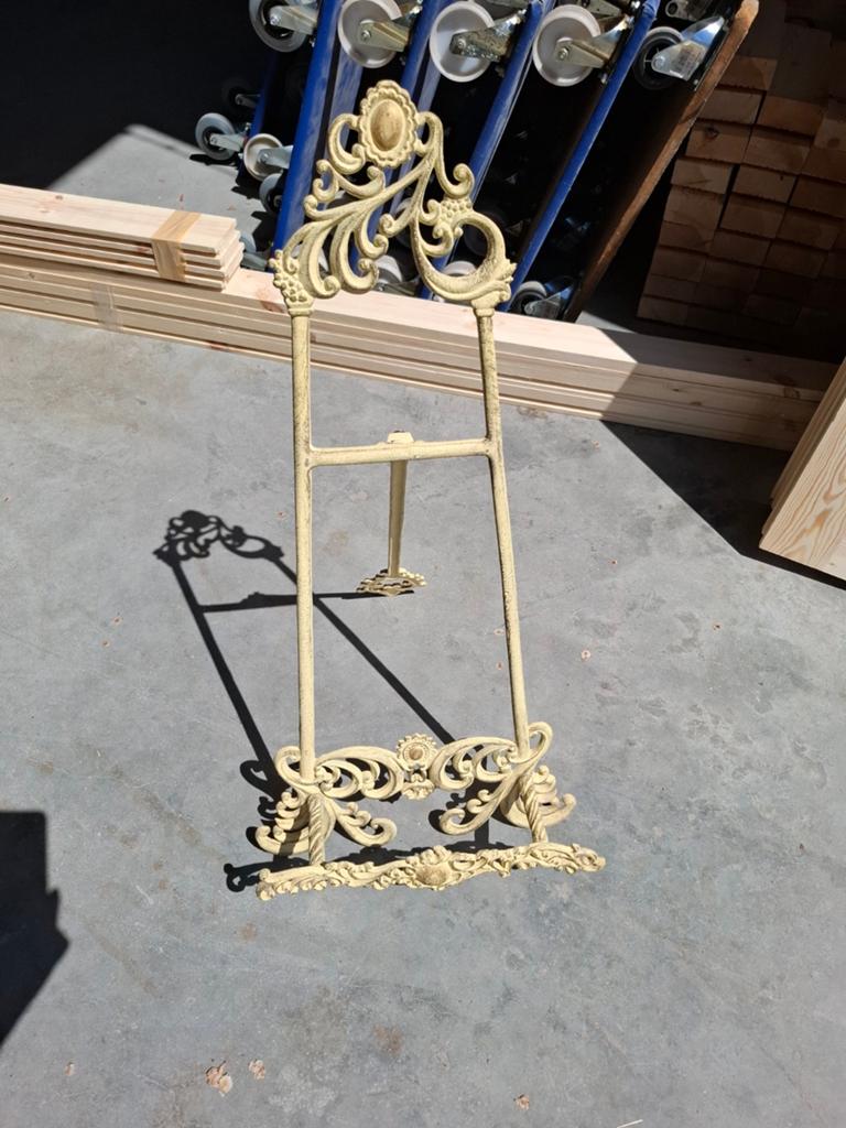 Brocante gietijzeren schildersezel, Antiek en Kunst, Ophalen