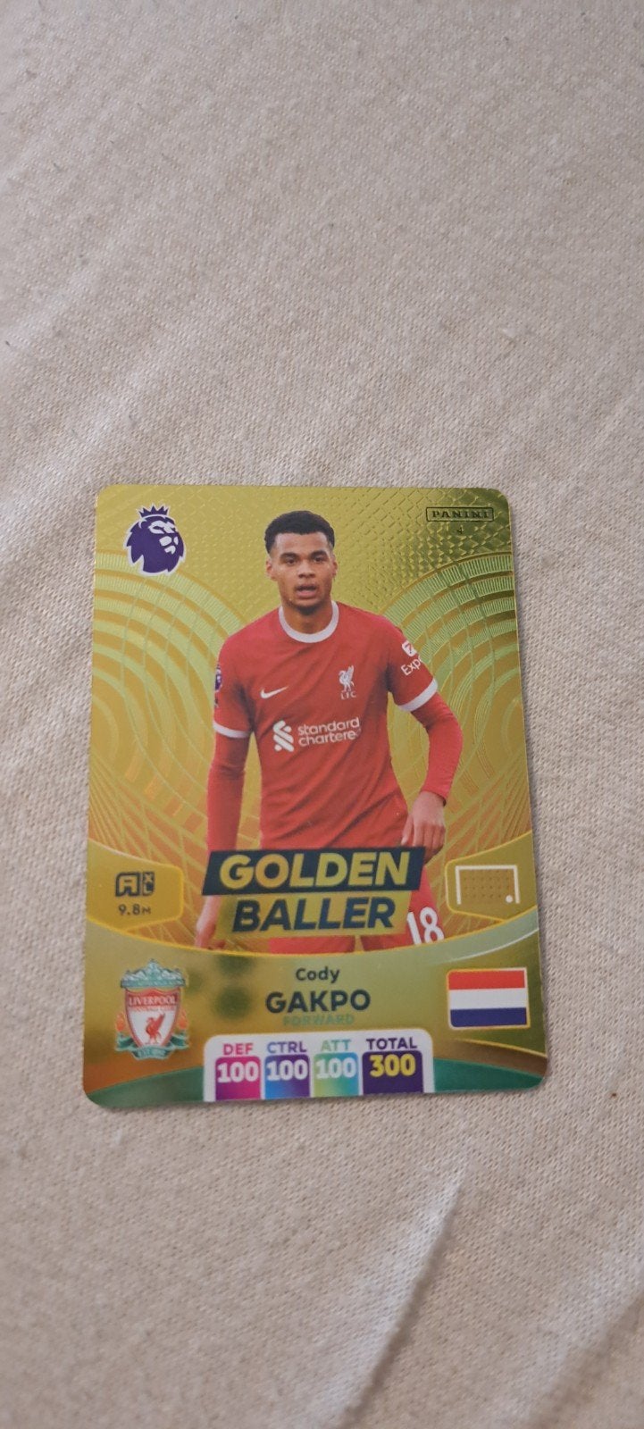 Cody Gakpo Golden Baller Panini Adrenalyn XL 2024 kaart, Ophalen, Zo goed als nieuw, Buitenlandse clubs, Spelerskaart