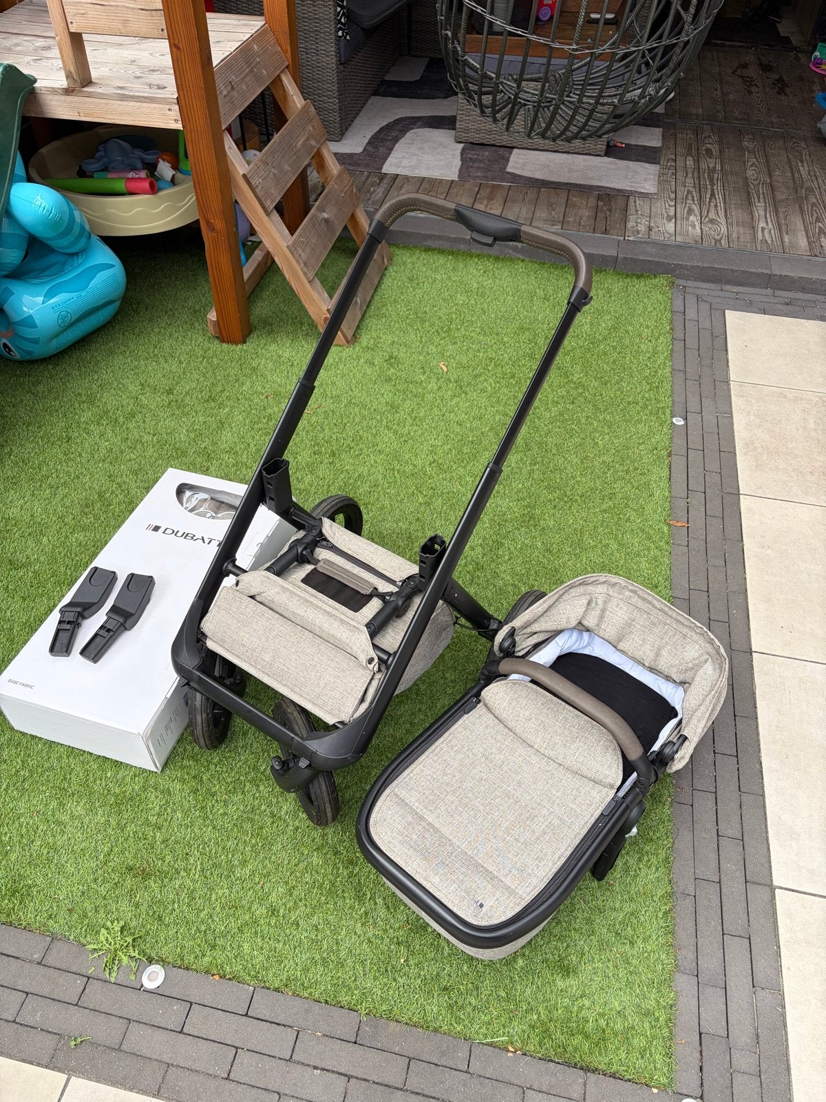 Dubatti kinderwagen compleet met Maxi-Cosi adapters, Kinderen en Baby's, Kinderwagens en Combinaties, Gebruikt, Combiwagen, Met autostoeltje