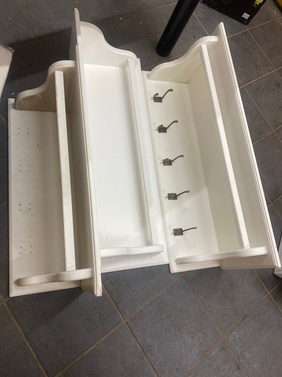 3x Gratis Kapstokken - Wit Hout met Haken, Onbekend, Zo goed als nieuw, Onbekend, Hout