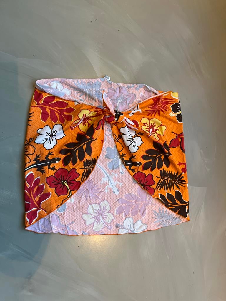 Vrolijk Banana Moon strandrokje met bloemenprint, Ophalen of Verzenden, Zo goed als nieuw, Oranje, Overige typen