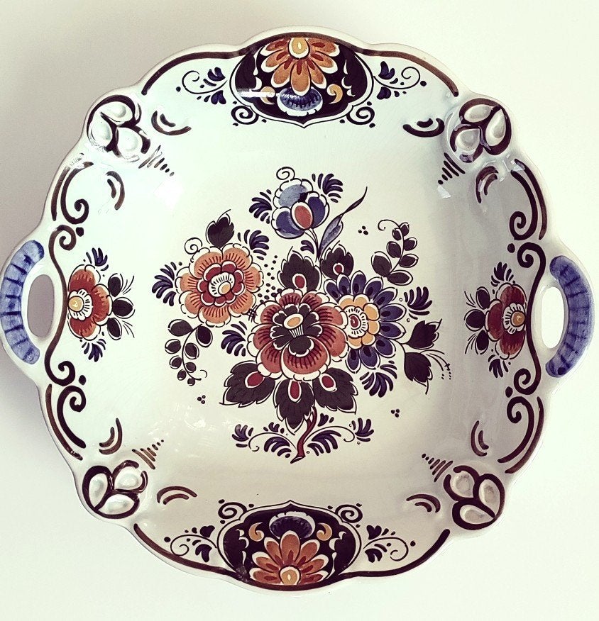 DELFT POLYCHROOM HOLLAND HANDWERK GROTE SCHAAL, Ophalen of Verzenden