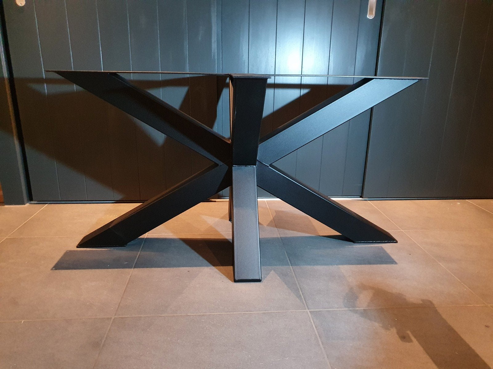 Stalen Matrixpoot koker 100x100 gepoedercoat spinpoot, Huis en Inrichting, Tafelonderdelen, Ophalen, Nieuw, Rechthoekig, 200 cm of meer