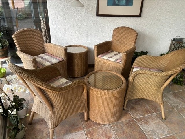 Sfeervolle rotan set voor binnen, Ophalen, Gebruikt, Bruin, Riet of Rotan