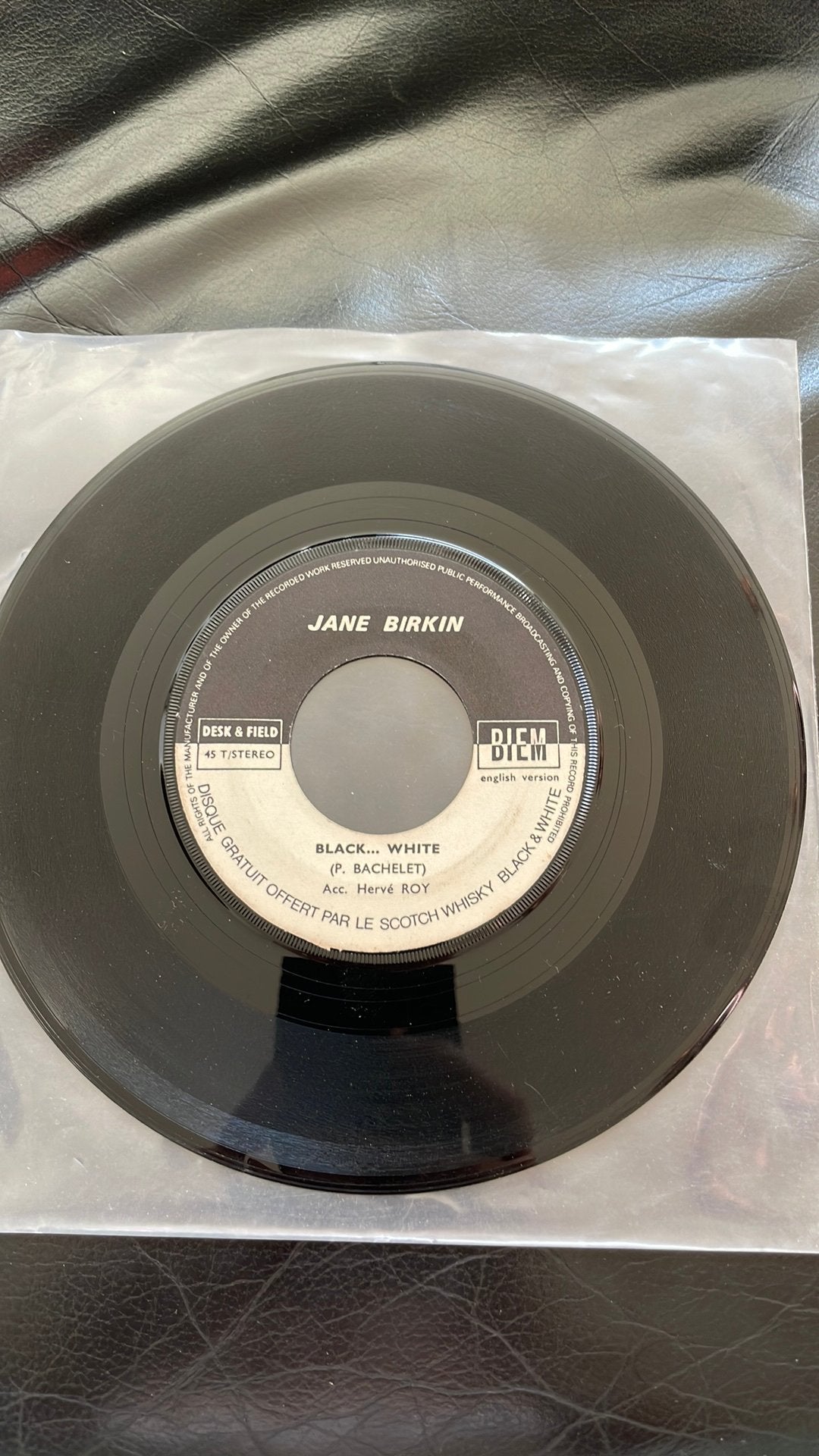Singel Black …White”, Jane Birkin, Ophalen of Verzenden, Gebruikt, Pop