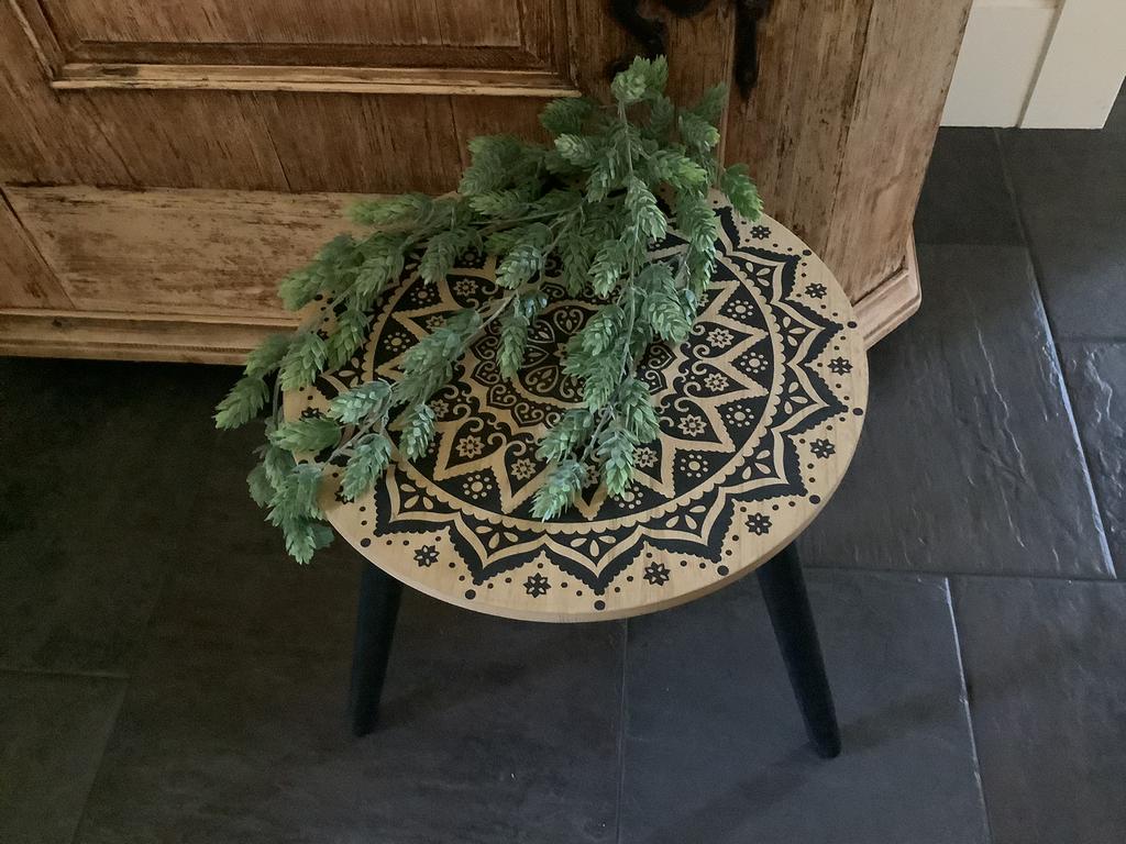 NIEUW leuke ronde Spaans houten bijzettafel tafel, Ophalen of Verzenden, Nieuw