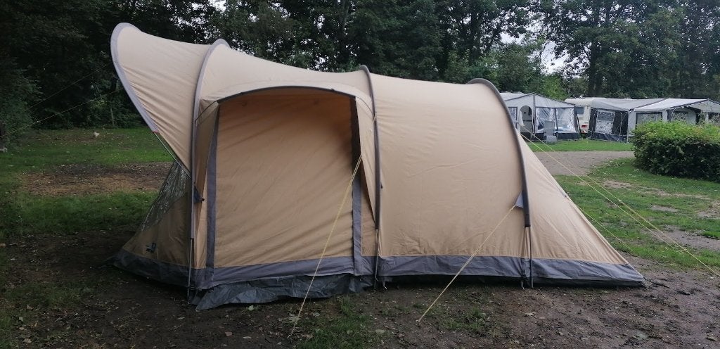 Katoenen tent, schadevrij en droog opgeborgen, Caravans en Kamperen, Ophalen, Gebruikt, Tot en met 4