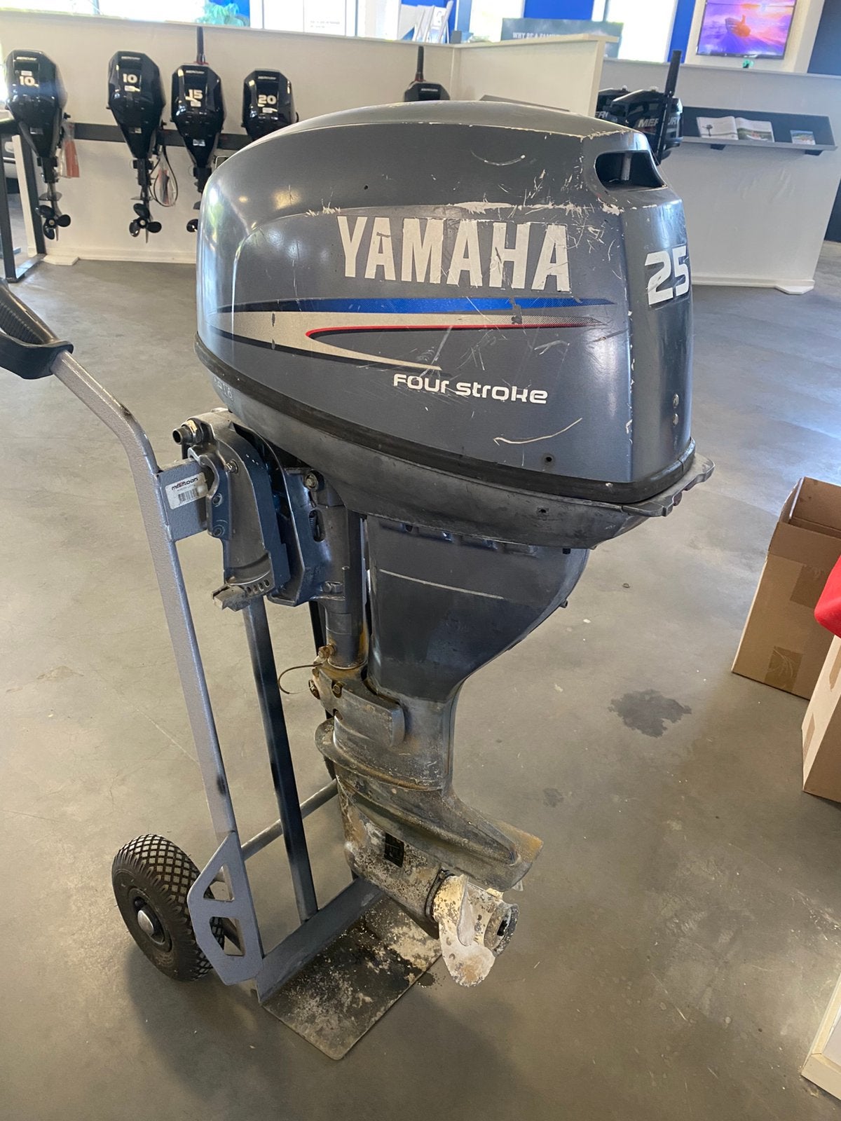 Yamaha 25 pk 4-takt lang afst bed Inruiltopper !!, Ophalen, 10 tot 30 pk, Gebruikt, 2e hands inruiltopper Yamaha 25 pk
