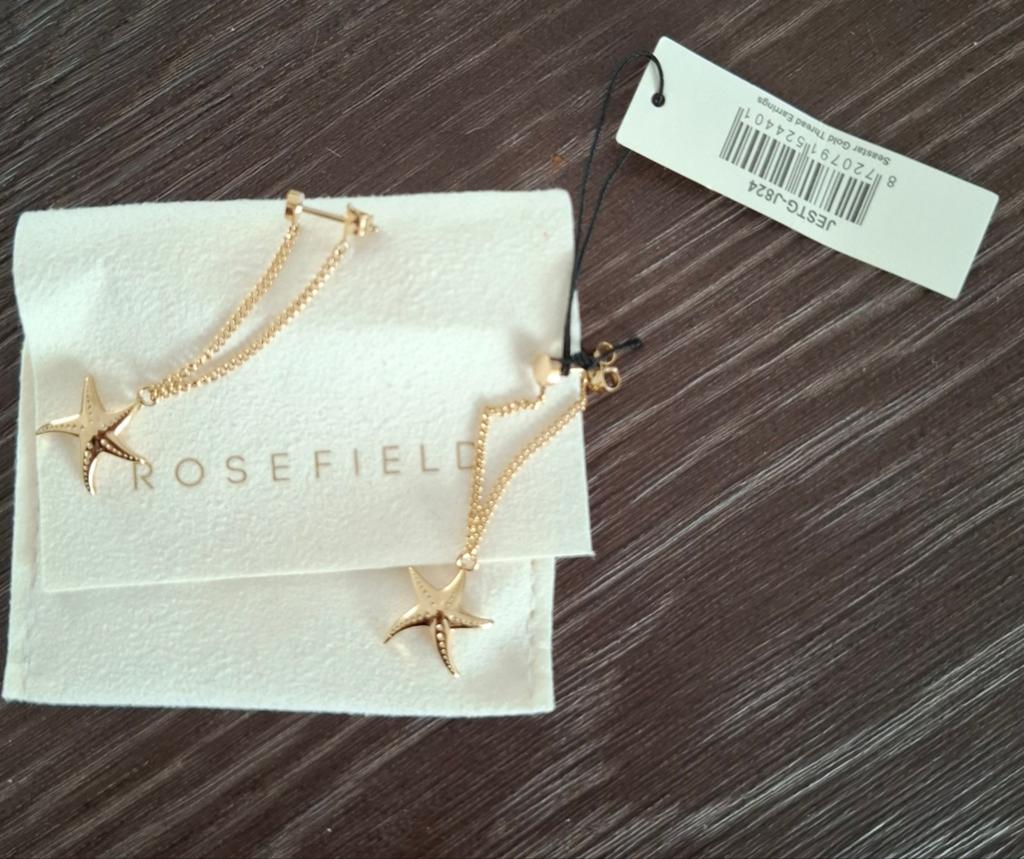 Rosefield oorbellen zeesterren nieuw met kaartje, Ophalen of Verzenden, Nieuw, Goud