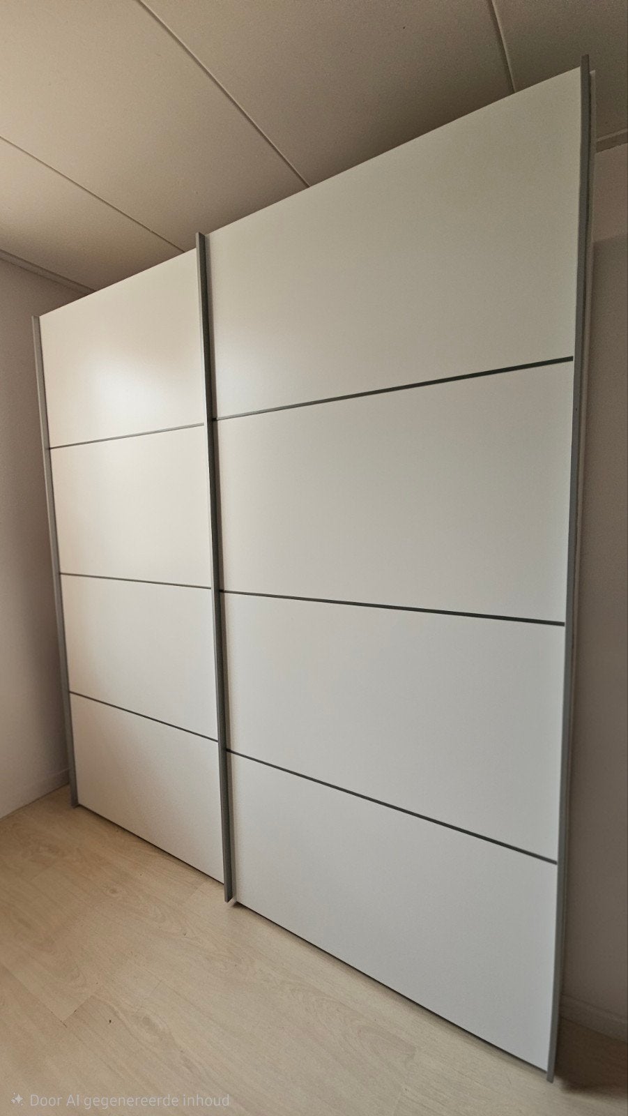 Schuifdeurkast Verona – Wit – 200 x 182 x 64 cm - ZGAN, Ophalen, Met deur(en), 200 cm of meer, 150 tot 200 cm