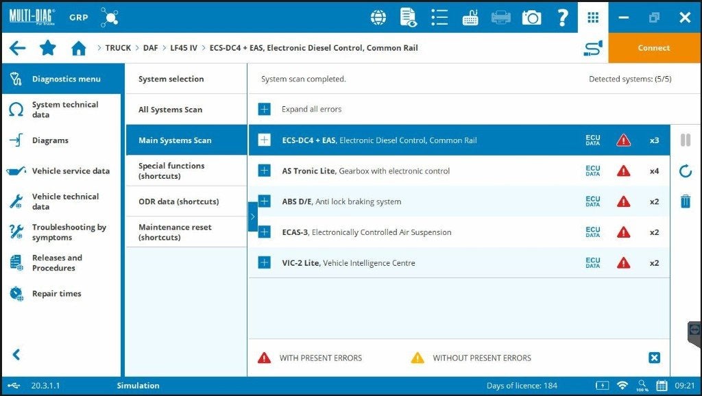 ACTIA MULTIDIAG TRUCK SOFTWARE 17.3.1.1, Verzenden