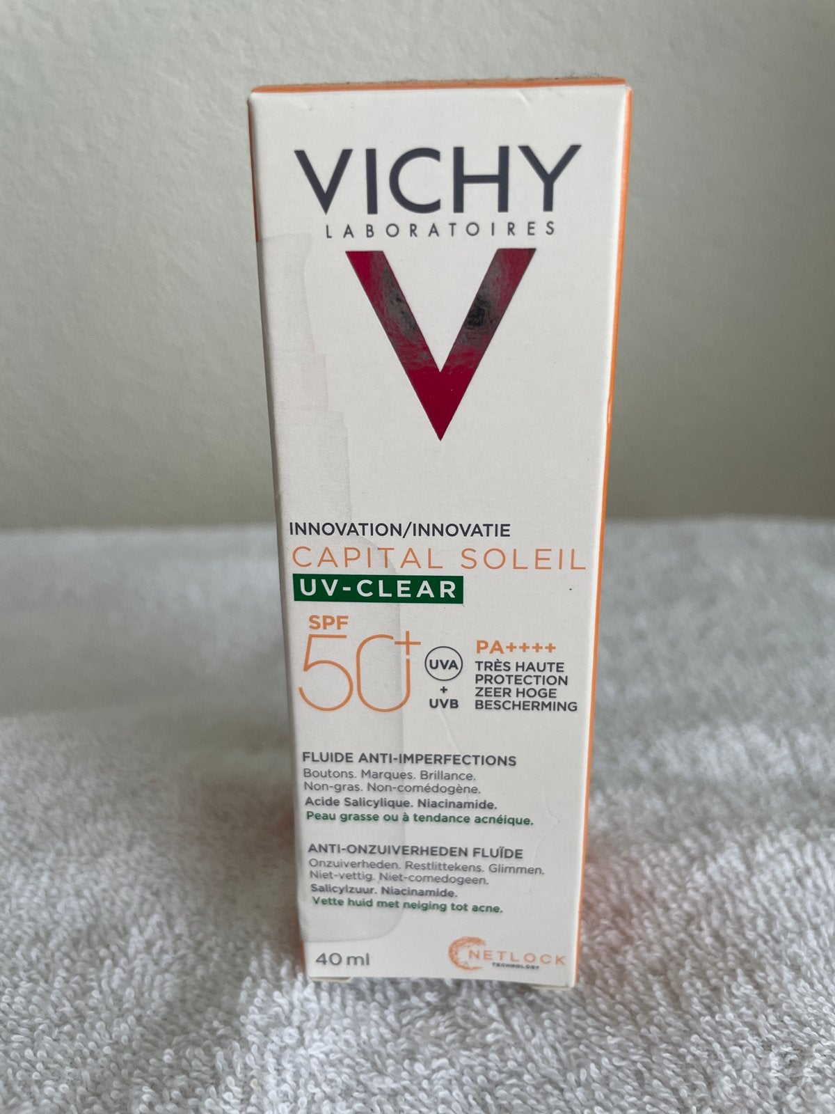 Vichy Capital Soleil UV-Clear SPF50+ Anti-Onzuiverheden, Ophalen of Verzenden, Nieuw, Gehele gezicht, Verzorging