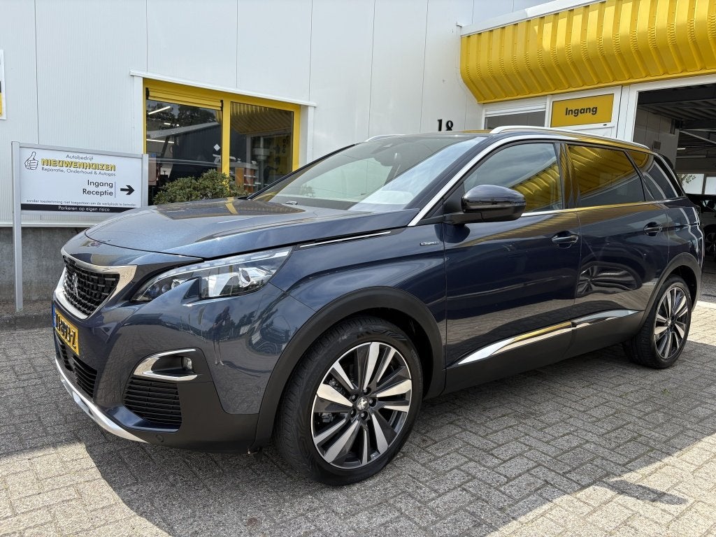 Peugeot 5008 1.2 GT-Line 7 persoons Trekhaak Navi All-season, Gebruikt, 1199 cc, Blauw, Origineel Nederlands
