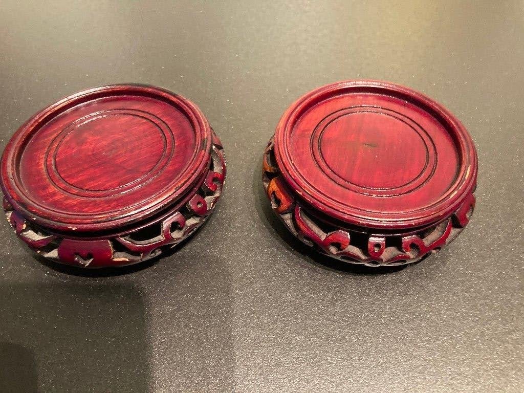 Paar houten Chinese stands, Ophalen of Verzenden