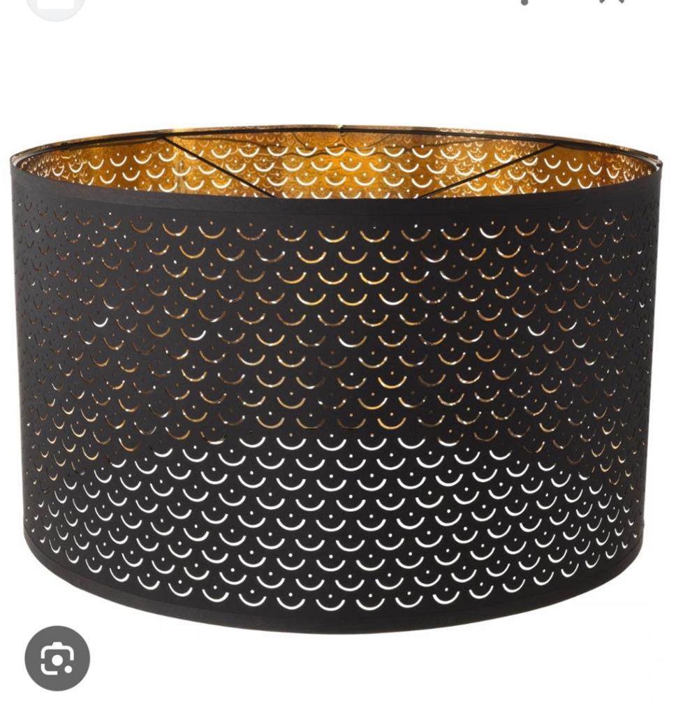 IKEA NYMÖ hanglampen (4 x) zwart met goud (3x 59cm, 1x 44cm), 25 tot 50 cm, Zwart, Rond, Ophalen of Verzenden