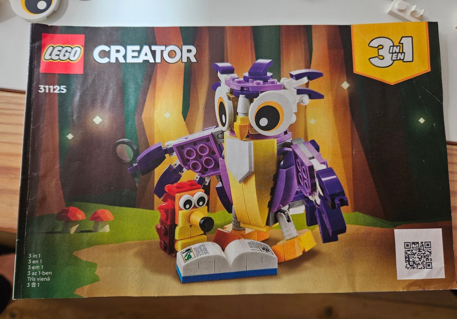 LEGO Creator 3in1 Uil en Egel (31125) - Zo goed als nieuw, Ophalen of Verzenden, Zo goed als nieuw, Overige merken