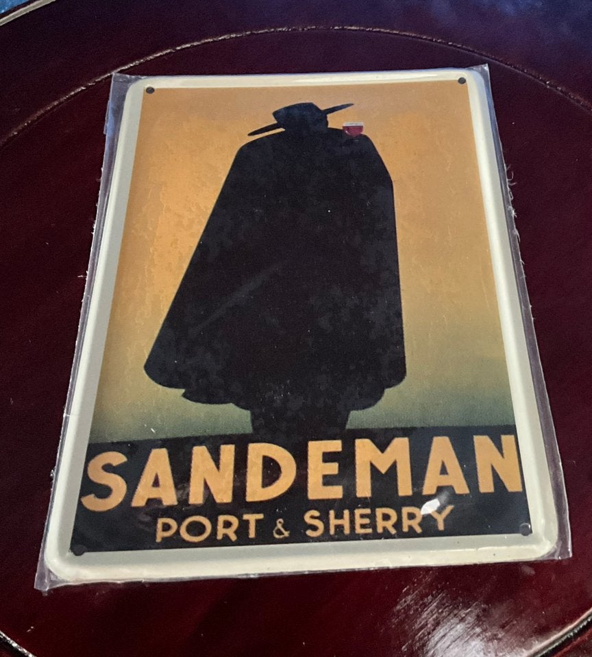 Sandeman Port & Sherry Reclamebord - Nostalgisch, Ophalen of Verzenden
