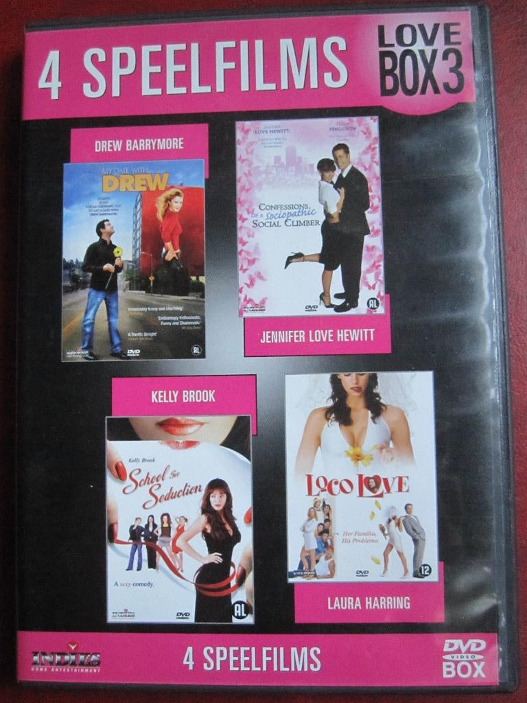 Love Box 3 (4 films op 2 disc), Cd's en Dvd's, Dvd's | Komedie, Zo goed als nieuw, Romantische komedie, Boxset, Vanaf 12 jaar