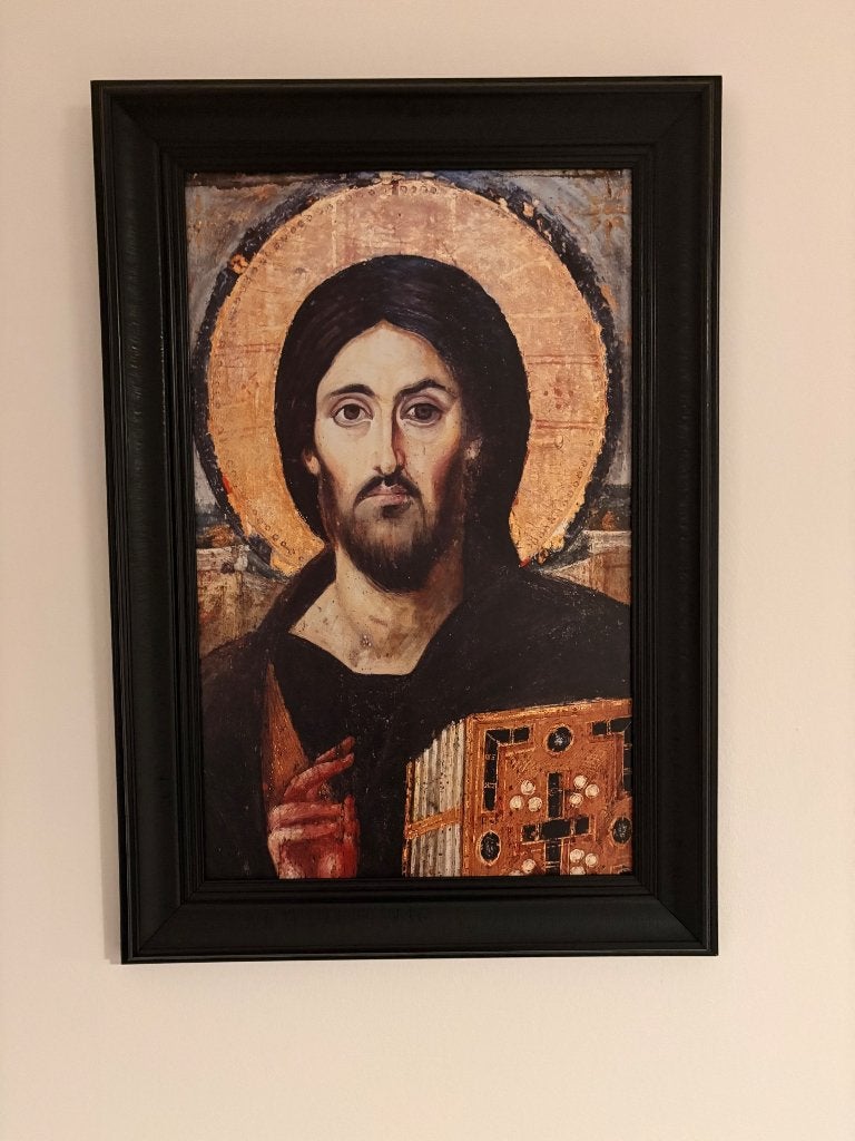 JEZUS orthodoxe icoon PRINT op canvas, Antiek en Kunst, Ophalen of Verzenden