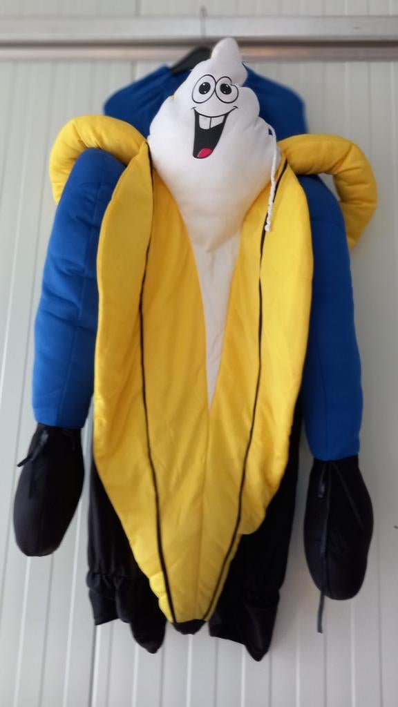 Grappig Bananenpak. Je wordt gedragen door banaan, Maat 52/54 (L), Carnaval, Ophalen of Verzenden, Zo goed als nieuw