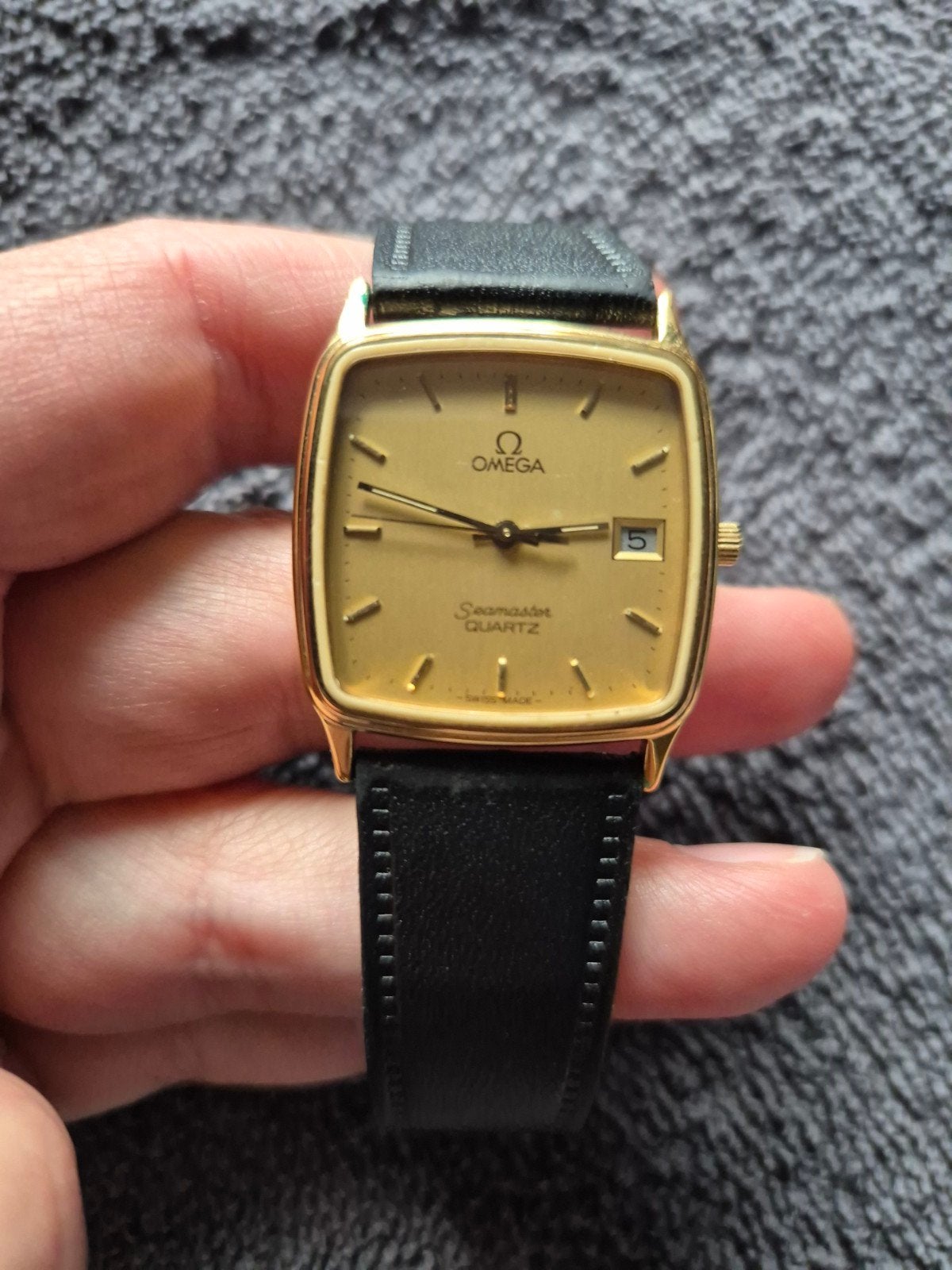 Omega Seamaster Quartz Vintage Horloge - 196 0264 Verguld, Sieraden, Tassen en Uiterlijk, Horloges | Antiek, Overige materialen