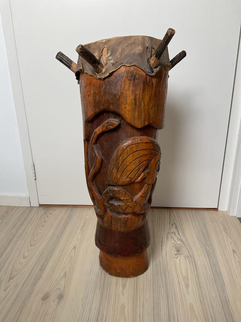 Tam tam, trommel, djembe, Ophalen, Gebruikt