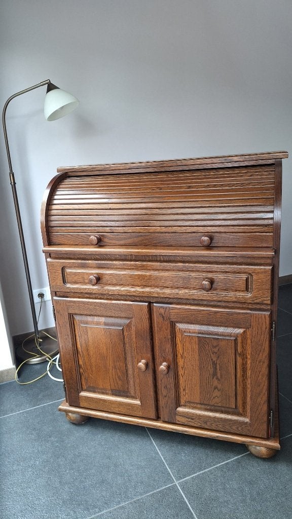 Klassiek Eiken Dessoirkastje, bruin in goede staat., Ophalen, Gebruikt, Met deur(en), Kassiek