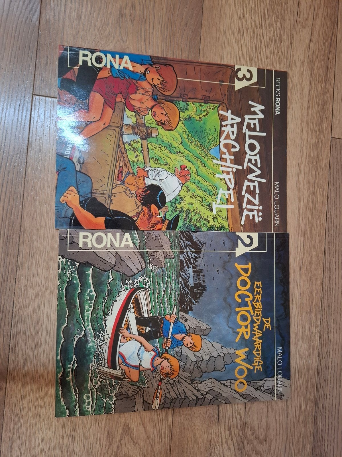 Rona stripboeken: Meloenezië Archipel & Doctor Woo, Meerdere stripboeken, Ophalen of Verzenden, Gelezen, Malo Louarn