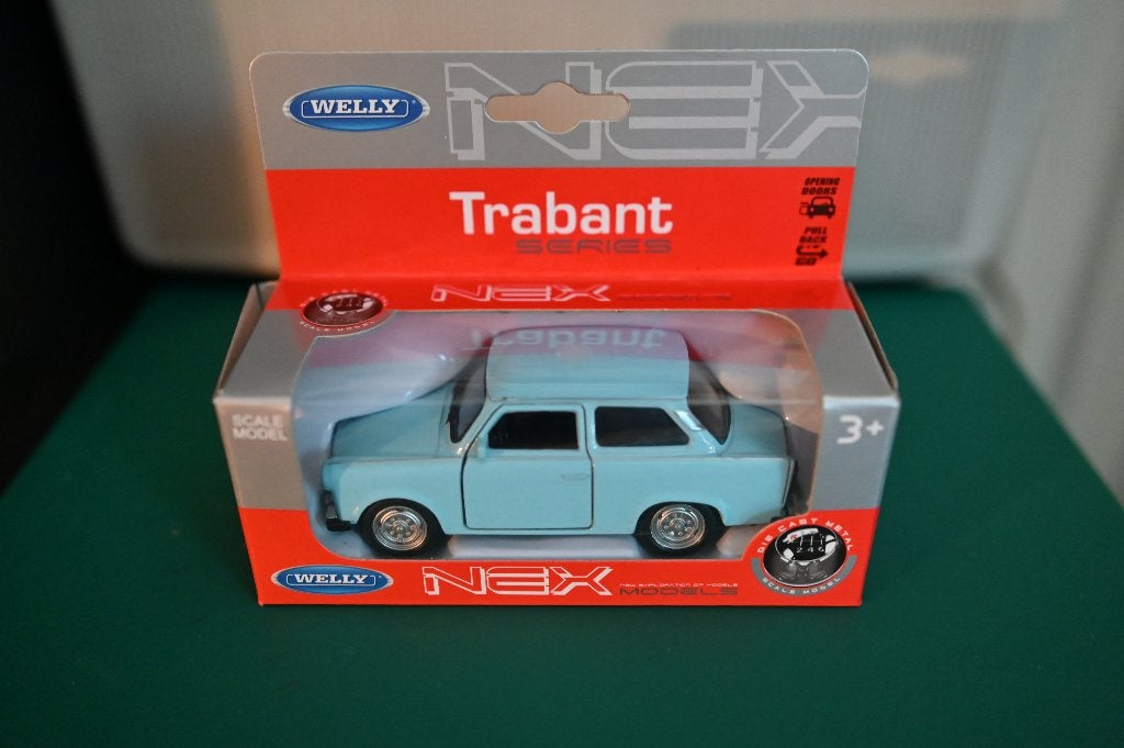 Welly NEX Trabant schaalmodel - Lichtblauw, Ophalen of Verzenden, Nieuw, Auto, Overige merken