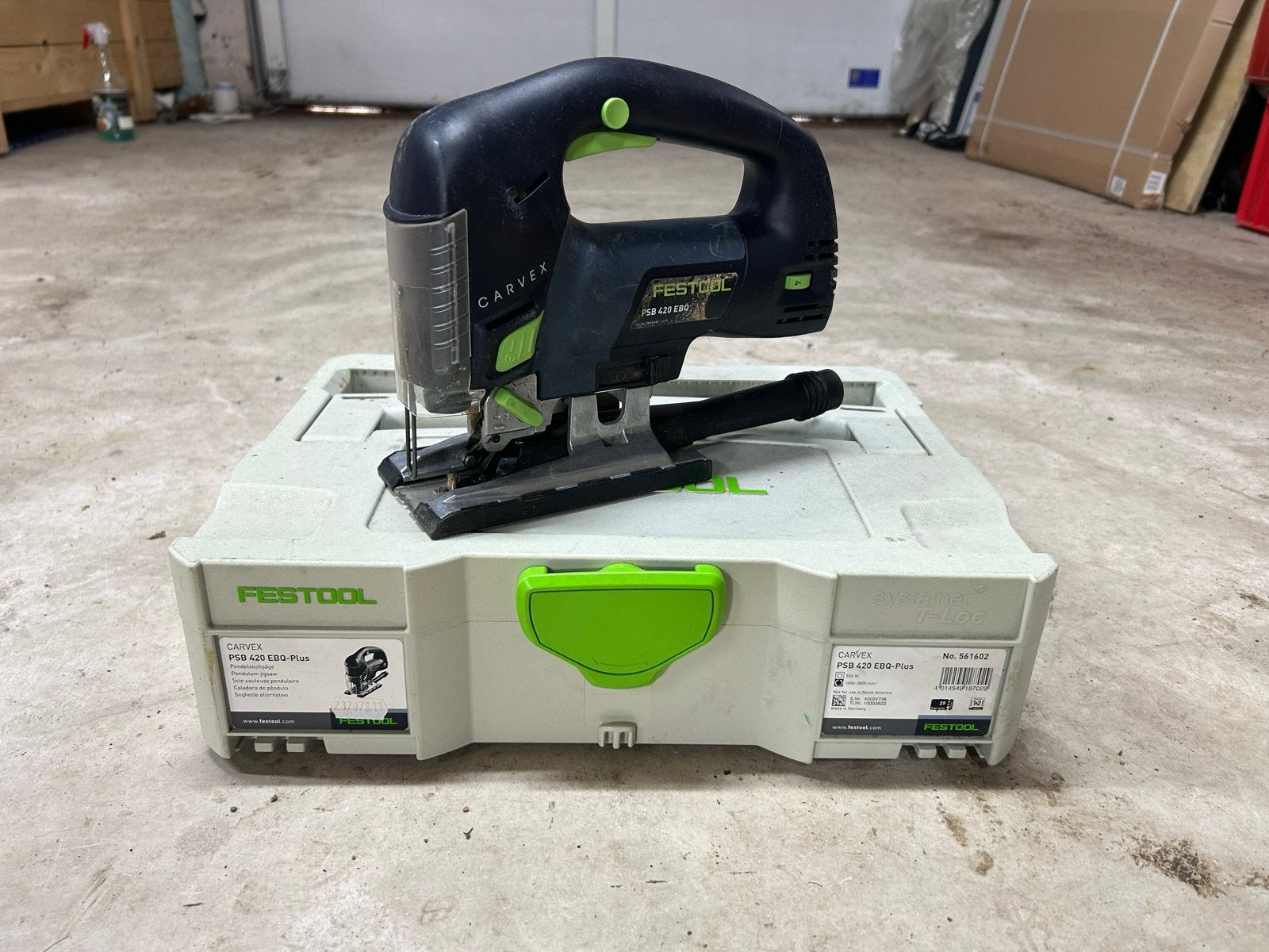 Festool Carvex PSB 420 EBQ-Plus Decoupeerzaag, Doe-het-zelf en Verbouw, Ophalen, 600 tot 1200 watt, Zo goed als nieuw, Decoupeerzaag