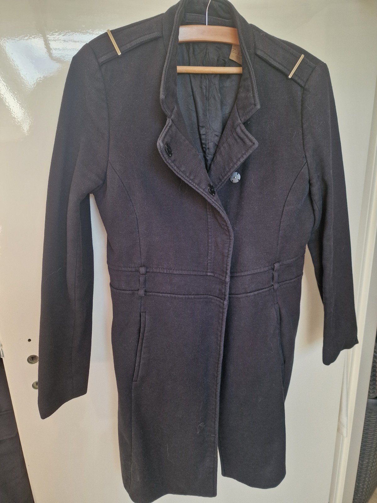Zara jas/ mantel, maat M/L, Ophalen of Verzenden, Zo goed als nieuw, Zwart, Boven de knie