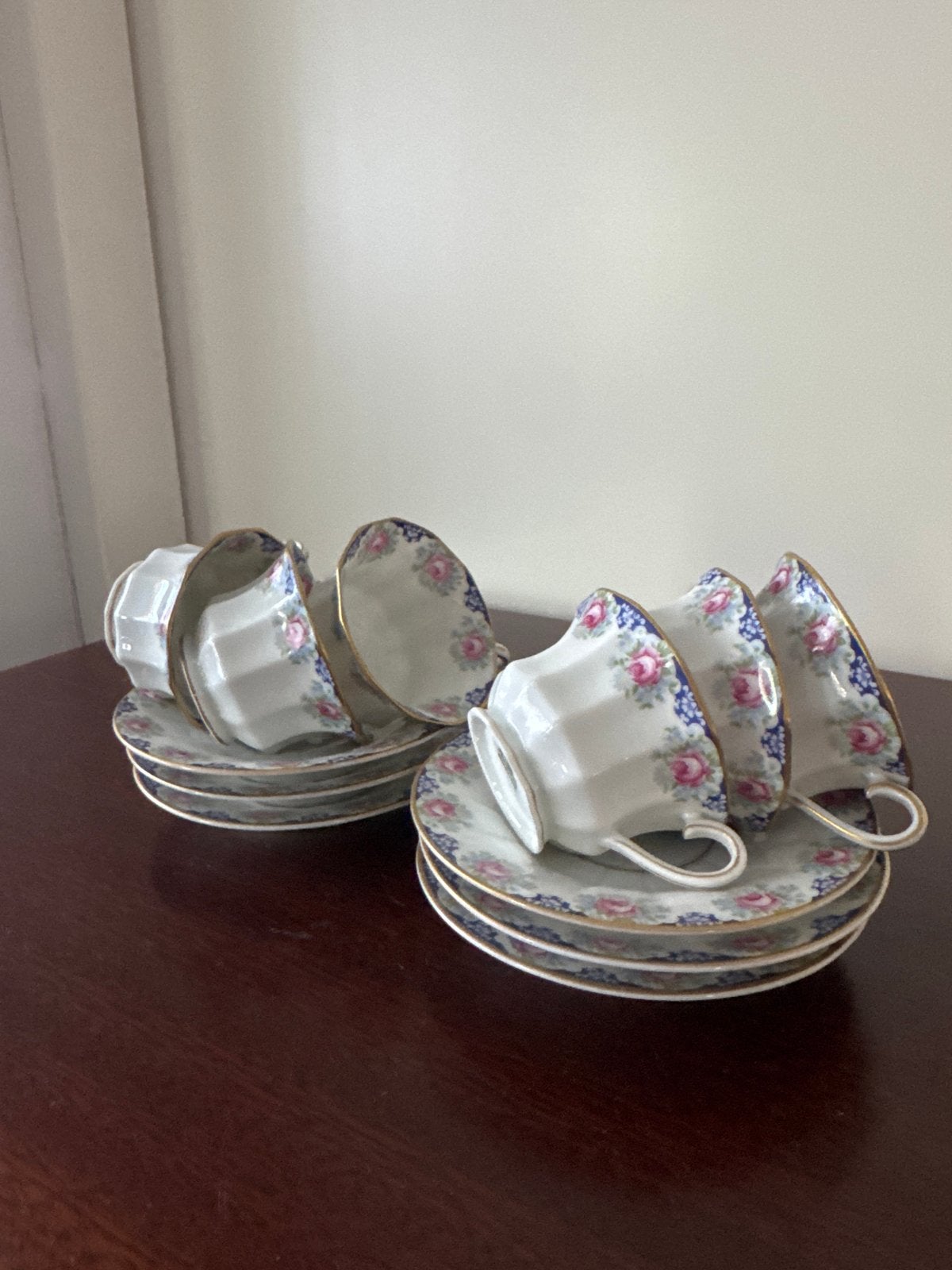 Rosenthal Selb-Bavaria theekopjes met rozenmotief, Ophalen