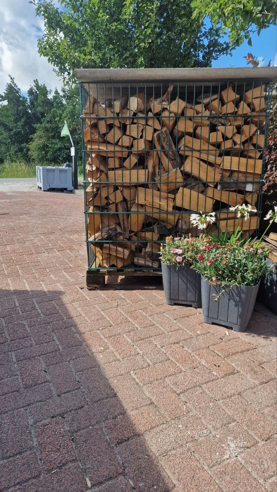 Nog 1 box gedroogd gekloofd kachelhout in box, Minder dan 3 m³, Ophalen, Overige houtsoorten, Blokken