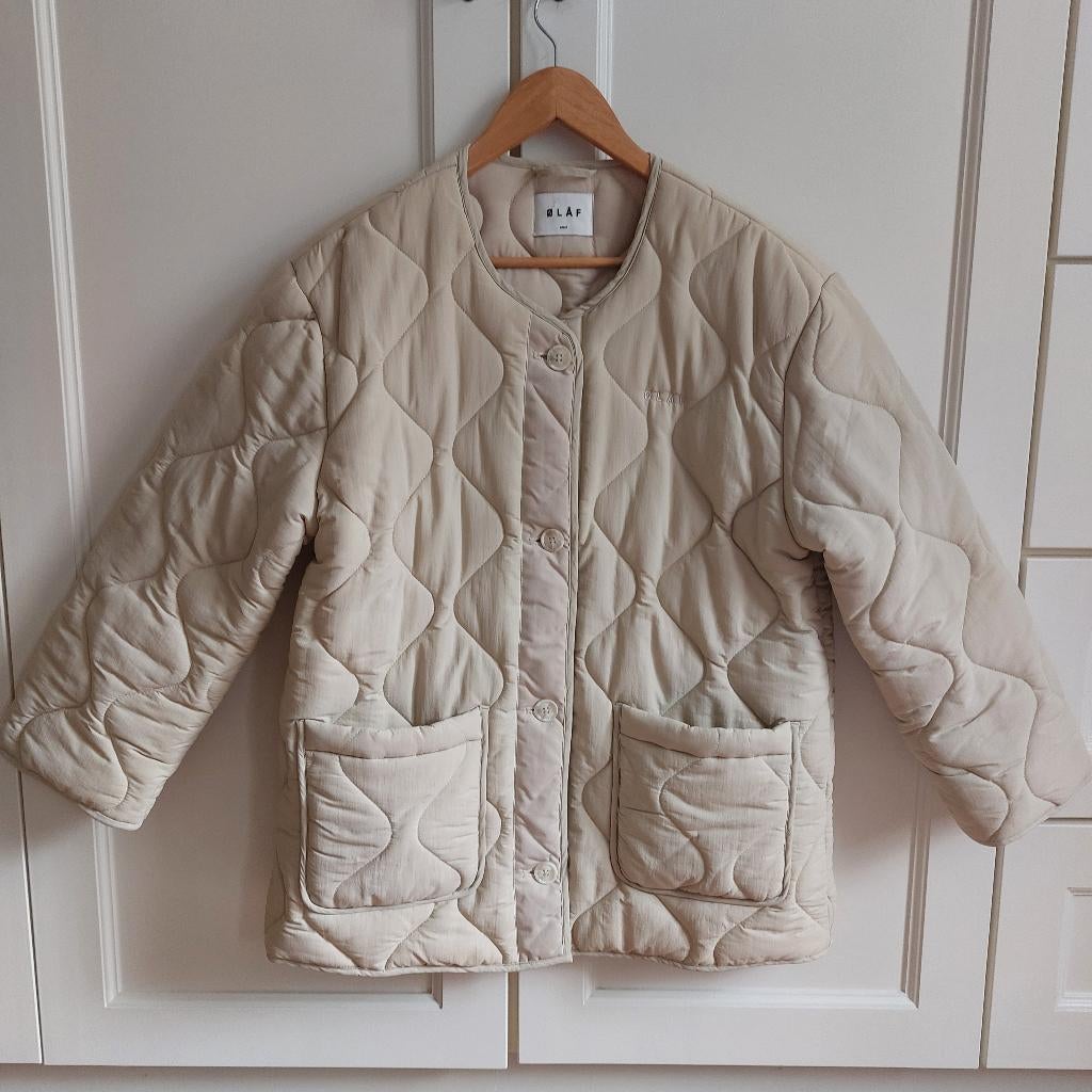Olaf quilted jacket dames maat small (off white), Beige, Ophalen of Verzenden, Zo goed als nieuw, Olaf