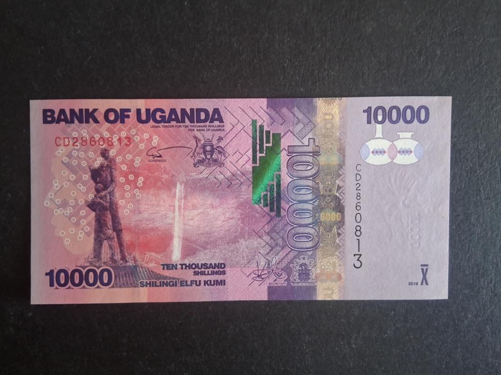 10.000 shillings uganda unc 2019, Ophalen of Verzenden, Overige landen, Los biljet