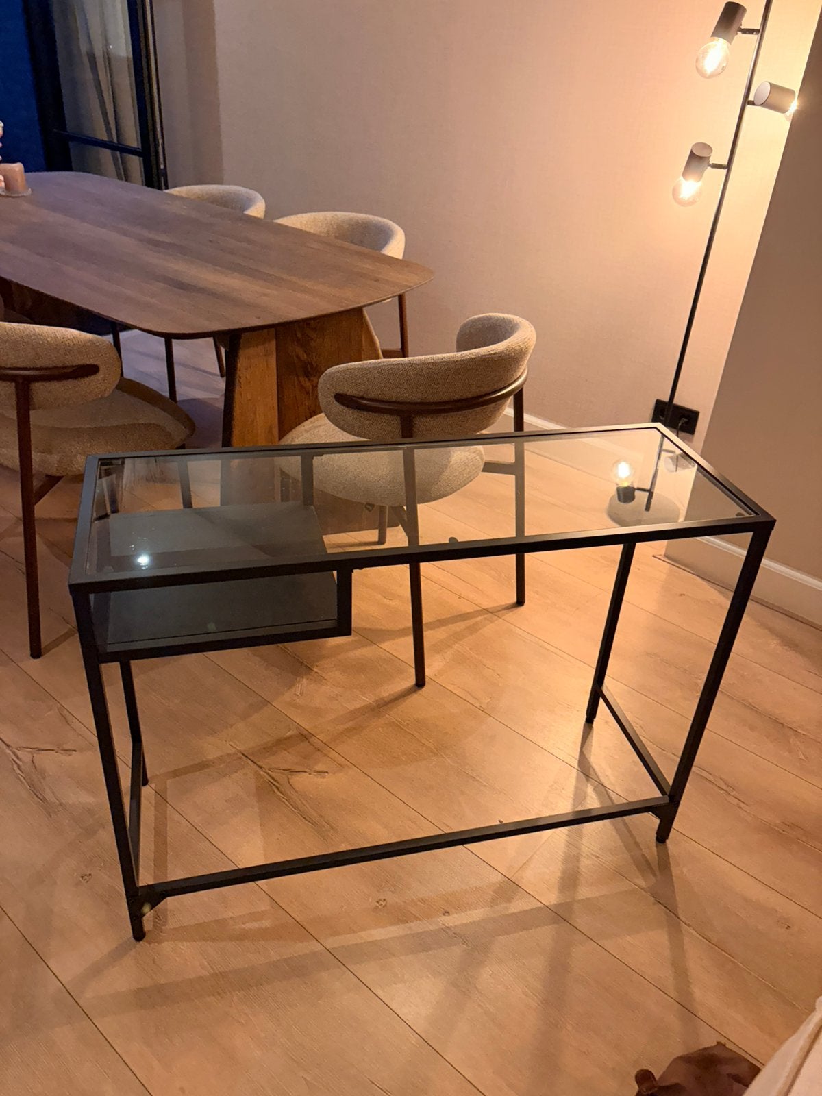 Ikea kastje hal/dressoir, Ophalen, Glas, Zo goed als nieuw, 25 tot 50 cm