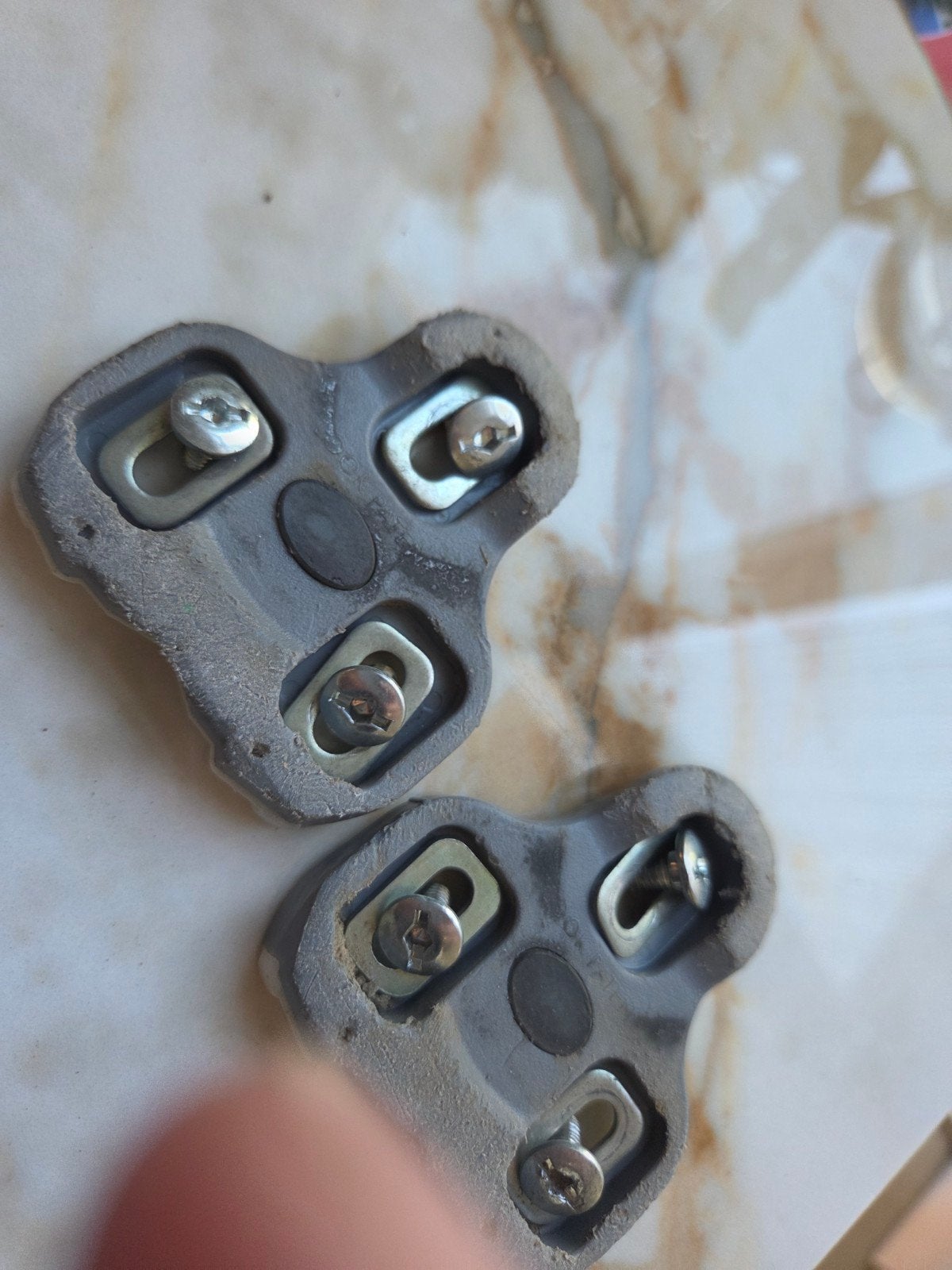 Gebruikte look schoenplaatjes, Crankstel of Pedalen, Gebruikt, Onbekend, Overige materialen