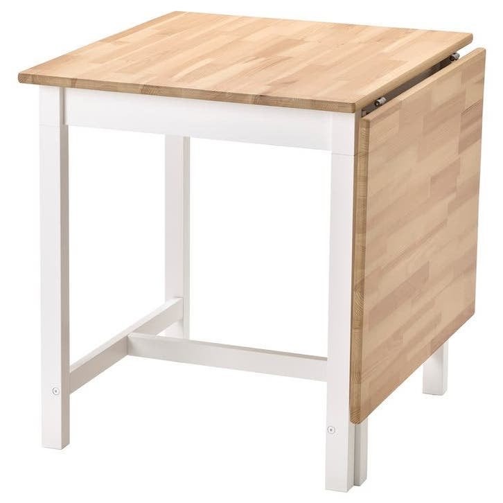 IKEA PINNTORP Inklapbare Eettafel - Grenen/Wit, Ophalen, Gebruikt, 100 tot 150 cm, 50 tot 100 cm
