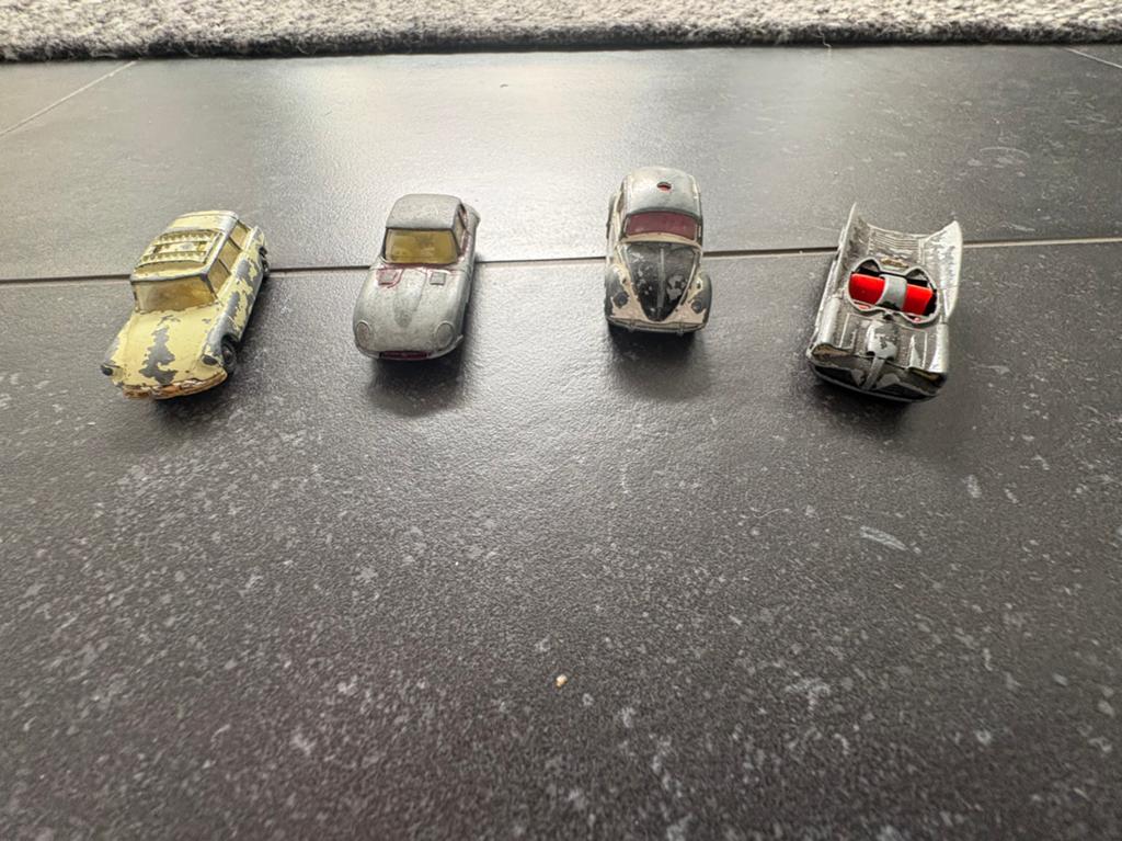 4 stuks HuskyToys ? Autotjes en Batmobile, Ophalen of Verzenden, Zo goed als nieuw