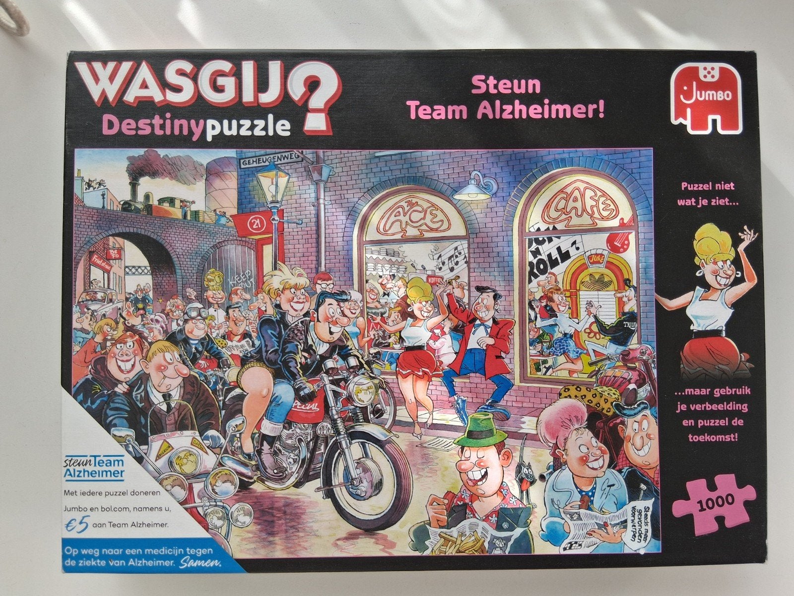 wasgij Destinypuzzel 1000 stuks Steun Team Alzheimer, Ophalen of Verzenden