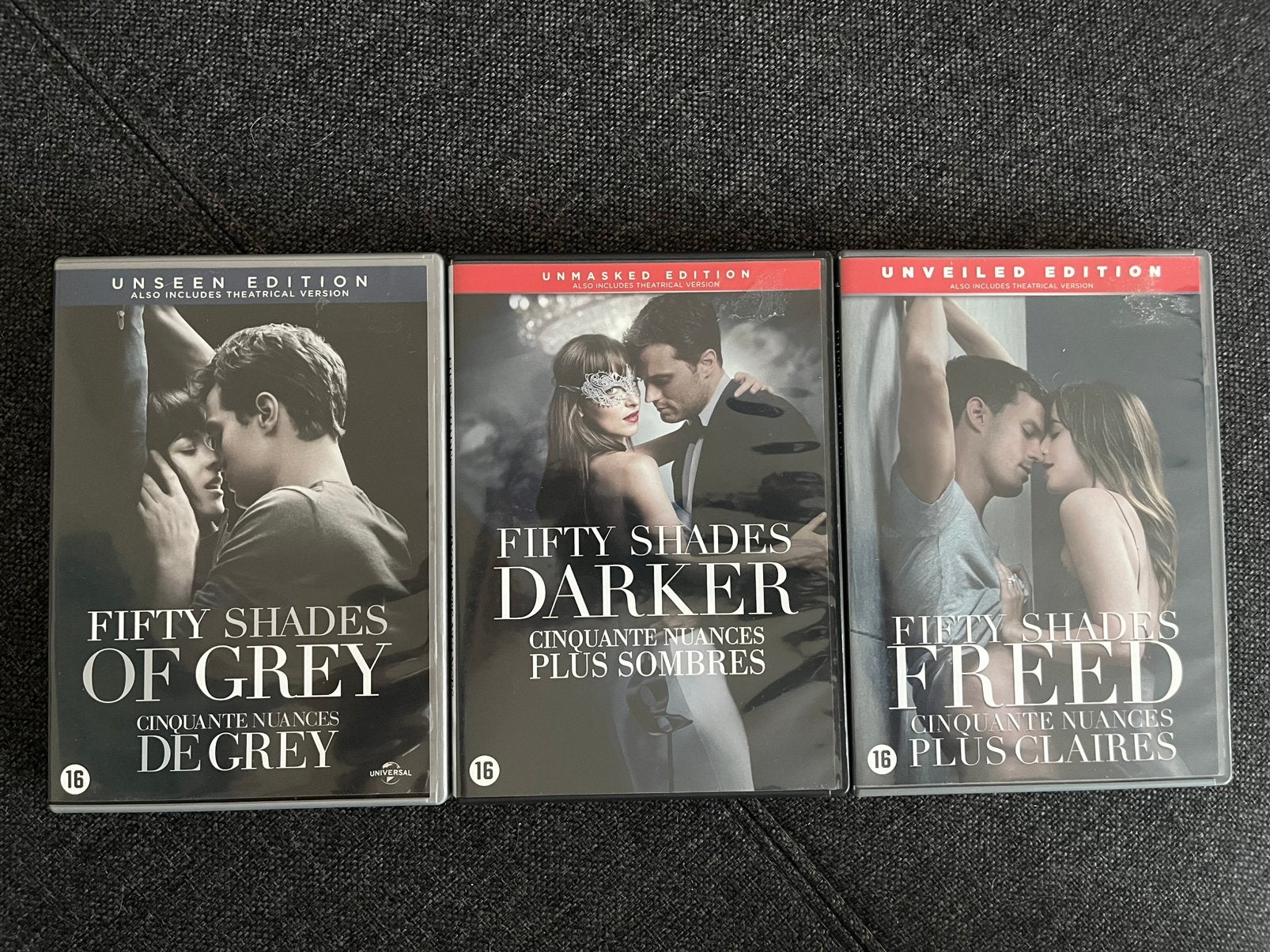 Fifty Shades Of : Deel 1, 2 & 3 Op Dvd, Ophalen of Verzenden, Zo goed als nieuw