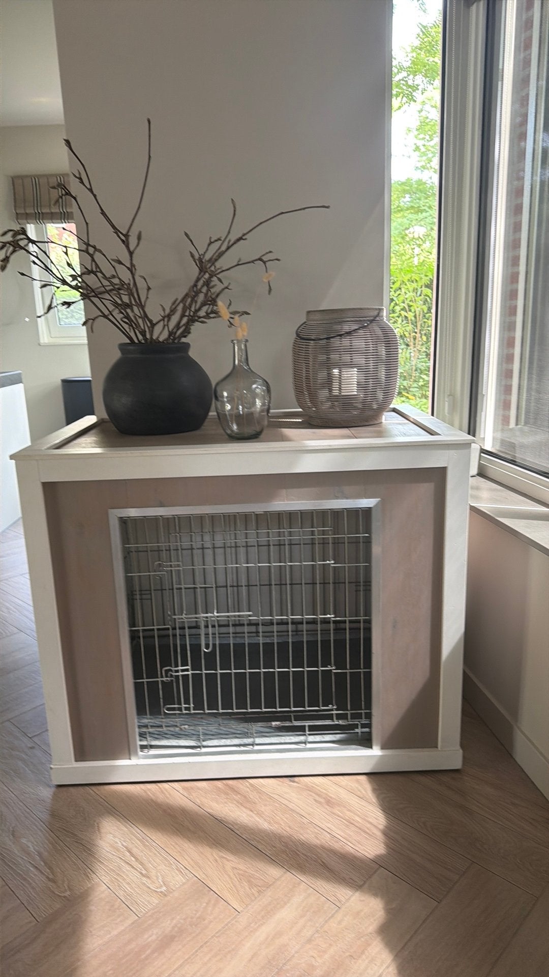 Luxe handgemaakt hondenmeubel incl bench, Dieren en Toebehoren, Hondenbenches, Ophalen, Gebruikt