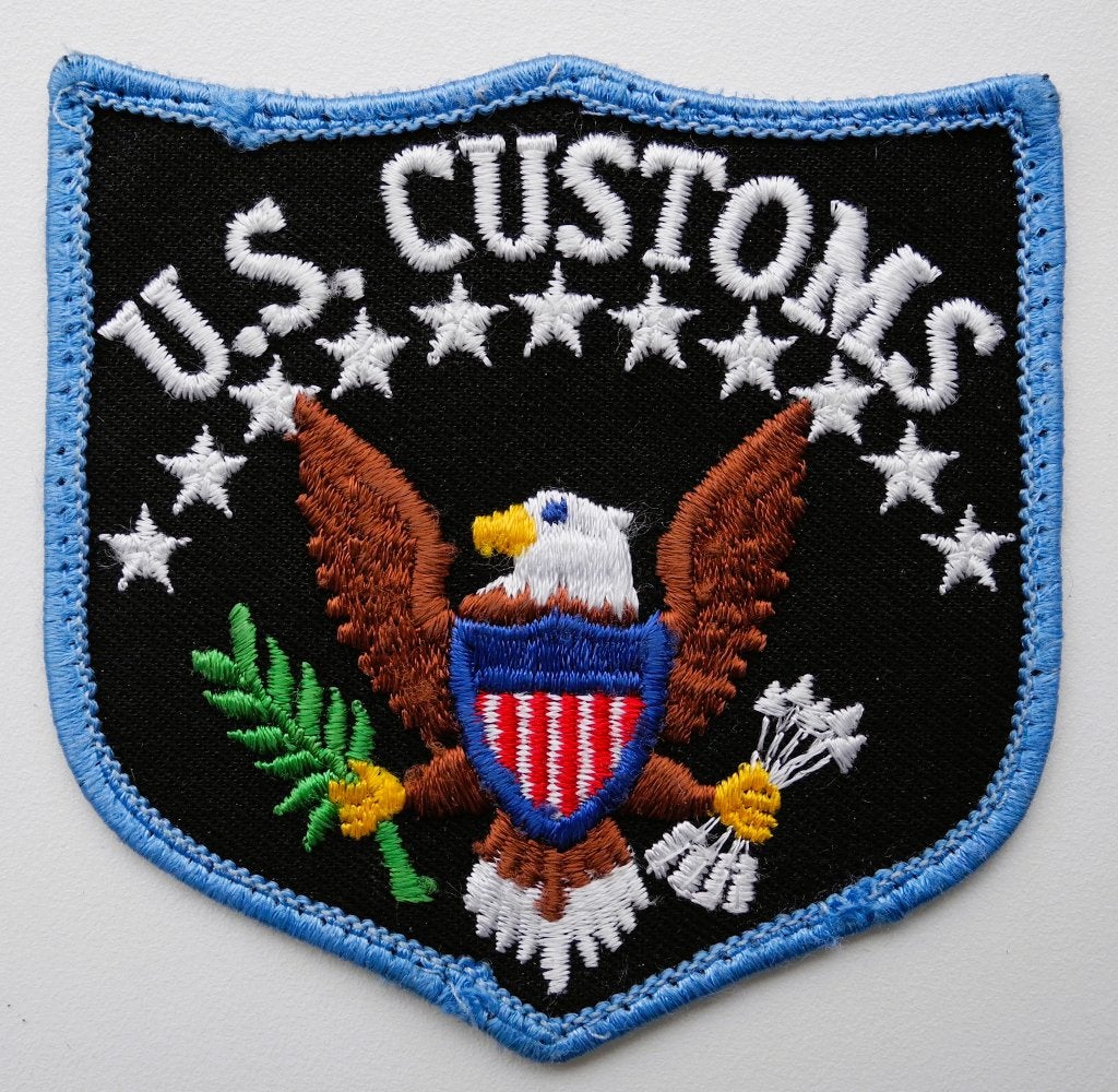 Patch Embleem Badge Customs U.S.A. eind jaren '80 Origineel, Ophalen of Verzenden, Overige soorten, Amerika, Embleem of Badge